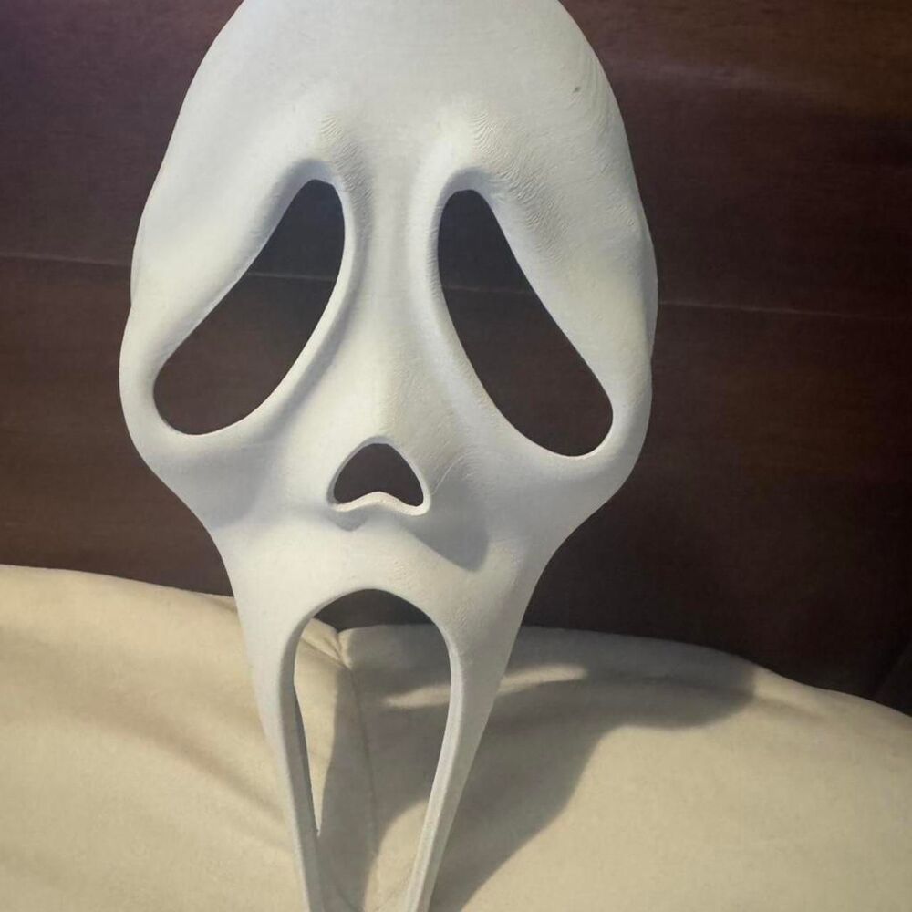 Ghostface White Mask 3D Printed